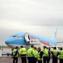 The very first flight prepares to take off from Doncaster in April 2005.