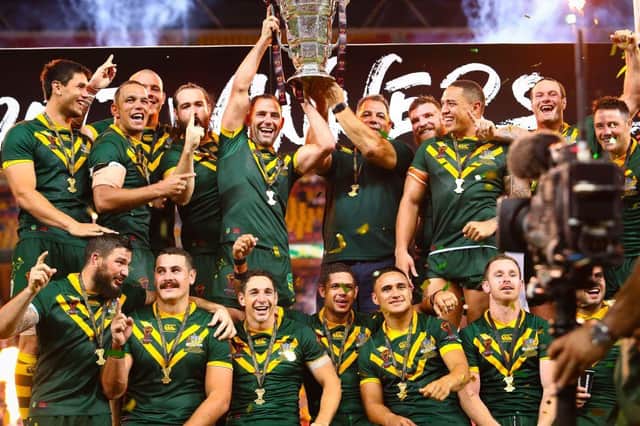 Australia won the 2017 Rugby League World Cup. Photo: PATRICK HAMILTON/AFP via Getty Images