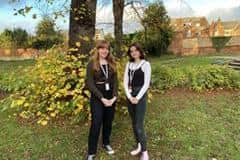 Abi Wordsworth and Maggie Shopova, aged 17, students at Hall Cross School.