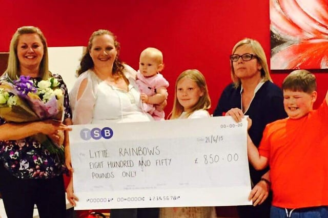 Chair of the Little Rainbow Autism Group, Paula Whitehead with other members of the group.