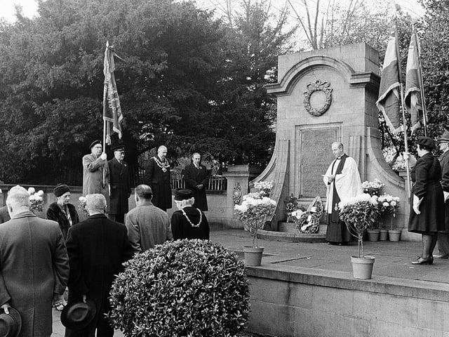 Mansfield's Remembrance ceremony - do you recognise anyone featured in this picture?