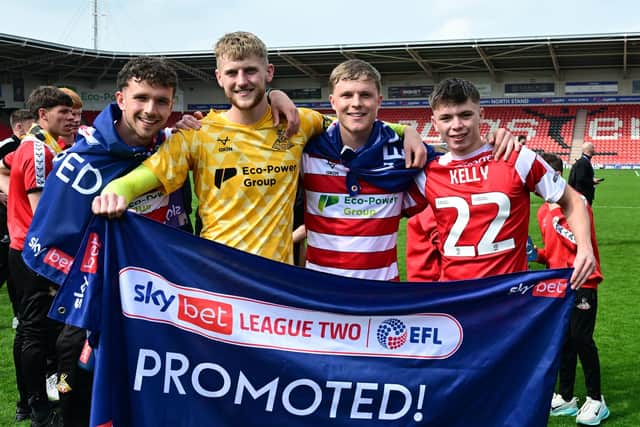 Teddy Sharman-Lowe formed part of Grant McCann’s title-winning team in League Two during the 2024/25 campaign