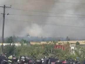 The smoke could be seen for miles