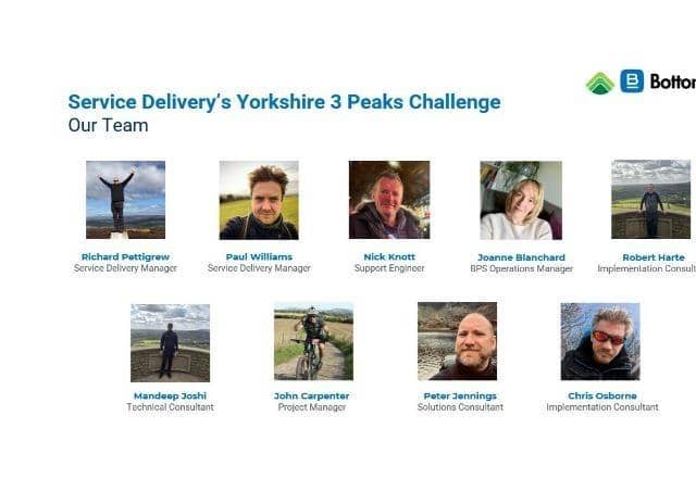 The team from Bottomline taking on the Three Peaks challenge.