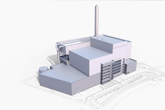 An artist's impression of Energy Gap's new waste incinerator