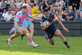 Doncaster's Jordan Olowofela races in to score against Coventry in the Championship last Saturday. (Picture: Jonathan Gawthorpe)