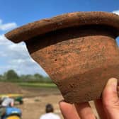 A pottery shard found by Digventures