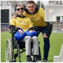 Rob Burrow with friend and former team mate Kevin Sinfield.