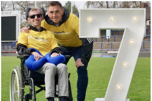 Rob Burrow with friend and former team mate Kevin Sinfield.