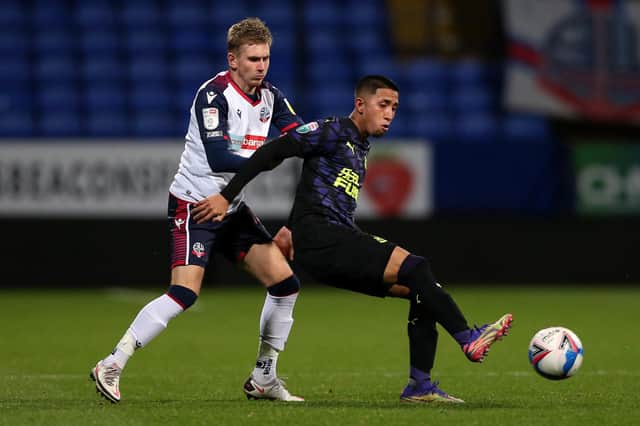 Rodrigo Vilca (right) in action for Newcastle United U21s in the Papa John's Trophy last season