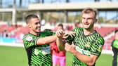 George Miller and Tommy Rowe celebrate another win.