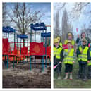 School pupils were given a sneak preview of the new park.