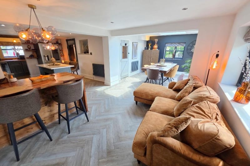 Relaxed seating forms part of the open plan living kitchen.