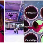 TV and radio host Lauren Layfield gave a shout out to Doncaster's Dome ice rink while appearing on Celebrity Bridge Of Lies. (Photos: BBC).