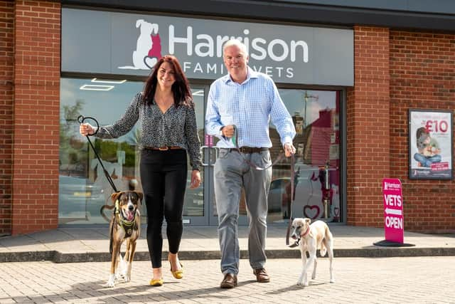 Kristie Faulkner, Operations Director and Tim Harrison, Managing Director, at Harrison Family Vets.