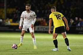 Ben Close in action at Harrogate, where he made his first league start since January.