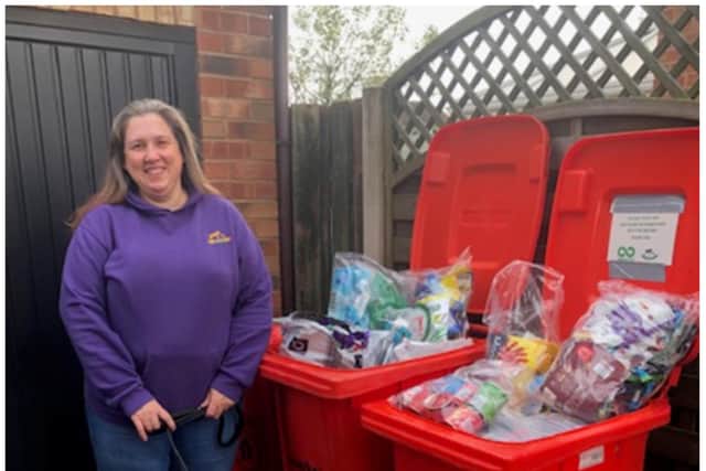 Jessica Mann has been raising money for charity by recycling.