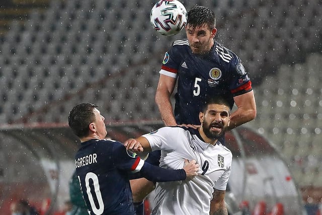 First half booking blotted his copybook a little but didn't hold him back in the tussle with Mitrovic who he kept so, so quiet. A real find for Steve Clarke at international level. Does what he's good at - defending - and STILL unbeaten.