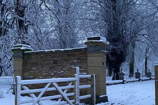 Hickleton Hall in the snow