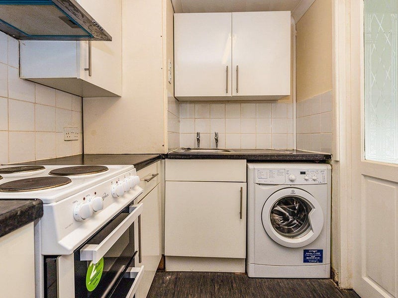 Inside the studio apartment.