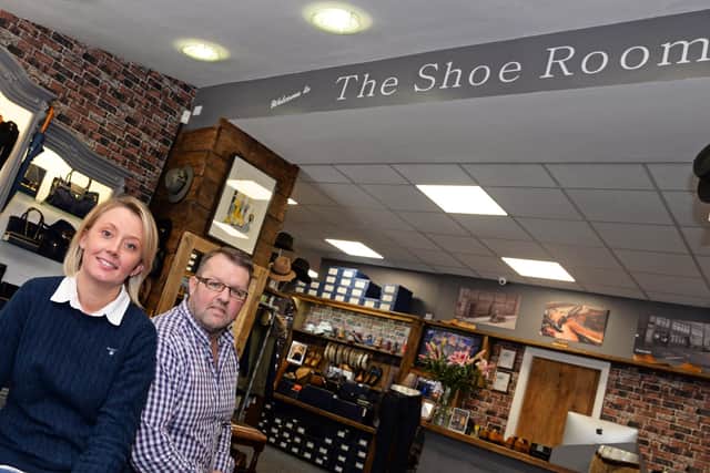 Michelle and Richard Smith, pictured at The Shoe Room, Priory Walk, Doncaster. Picture: Marie Caley NDFP-09-10-18-TheShoeRoom-3