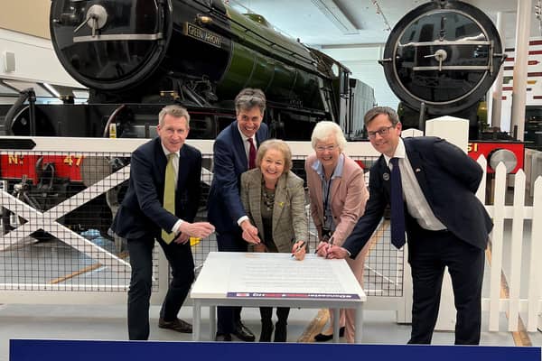 Dan Jarvis, Ed Miliband, Rosie Winterton, Ros Jones and Nick Fletcher all sign a letter urging the Transport Secretary to back Doncaster in its bid for the HQ of Great British Railways (GBR)