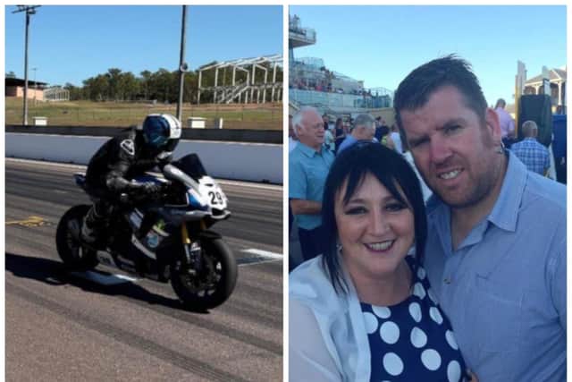 Motorcycle enthusiast Christopher Fitzgerald has been laid to race after a fatal crash at a race track in Australia.