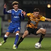 On-loan Josh Martin in action against Cambridge United. Photo by Julian Finney/Getty Images