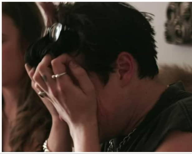 Yungblud breaks down in tears during an emotional interview with BBC documentary maker Louis Theroux. (Photo: BBC).