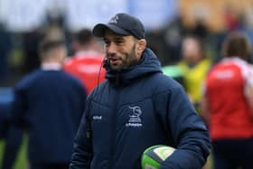 Happier times: Steve Boden coaching Doncaster Knights at Castle Park in a game last month before his sudden decision to quit last week. (Picture: Jonathan Gawthorpe)