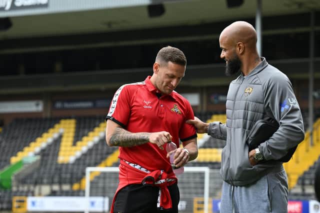 Billy Sharp and his former Sheffield United teammate David McGoldrick both took part in Sunday's charity game at Bramall Lane.
