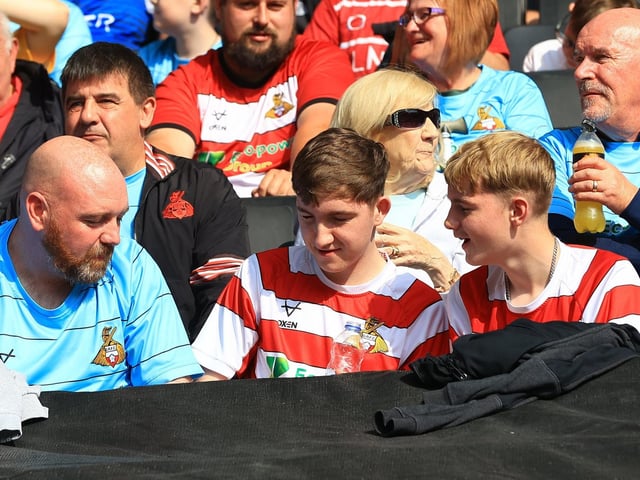 Doncaster Rovers fans backed their side all the way to a fine point at MK Dons.