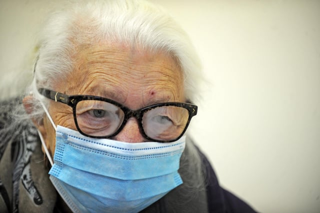 Ann Duggan, is the first to recieve the Covid-19 Vaccination in Doncaster. Picture: NDFP-15-12-20-CovidVaccine 1-NMSY