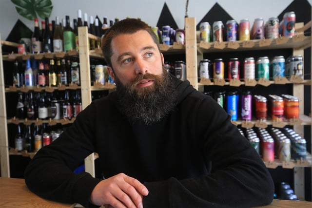 Craft beer bar, The Pangolin, opened on Middlewood Road on April 14, and stocks a wide selection of local, national and international craft beer as well as KASK wines, from an independent wine bar in Bristol specialising in natural and low intervention wines. Pictured is the owner Nick Davy.