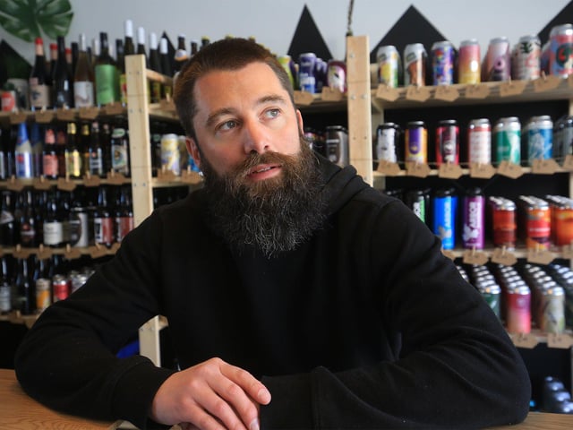Craft beer bar, The Pangolin, opened on Middlewood Road on April 14, and stocks a wide selection of local, national and international craft beer as well as KASK wines, from an independent wine bar in Bristol specialising in natural and low intervention wines. Pictured is the owner Nick Davy.