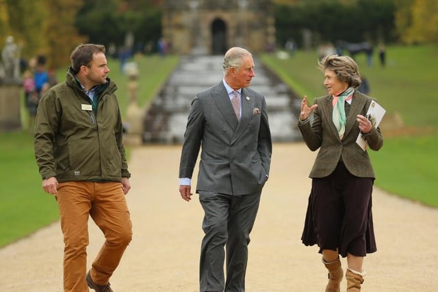 Prince Charles visiting Chatsworth in 2015.