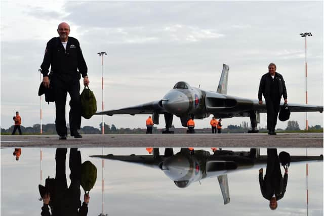 Martin Withers (left) led the Black Buck bombing raids on Port Stanley during the Falklands War.