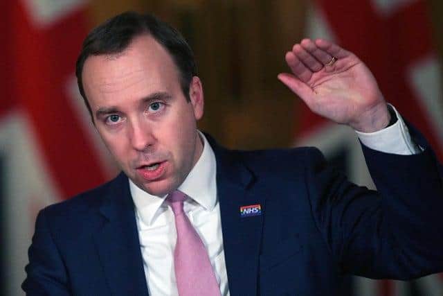 Health Secretary Matt Hancock