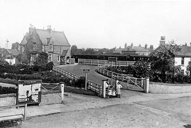 An old picture showing Askern Railway Station