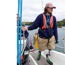 Doncaster's Craig Wood has reached the halfway point on his expedition across the Pacific Ocean.