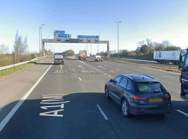 A multivehicle collision has caused delays on the A1M in Yorkshire this morning