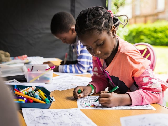 The Under 10s Play Zone at Minster Gardens will host a range of creative activities across the three days. Photo: James Mulkeen