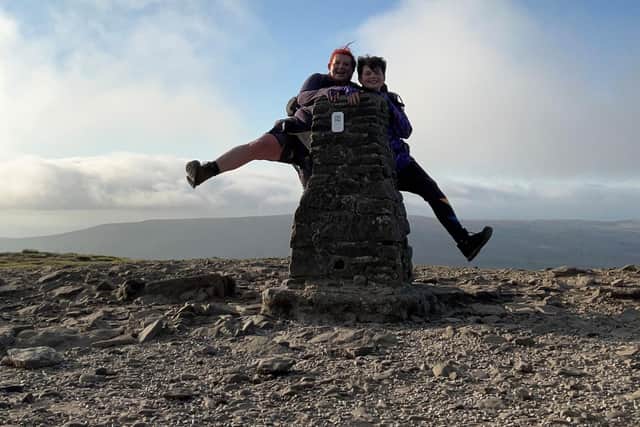 Feeling on top of the world! Oliver Ginn and his mum Tracy