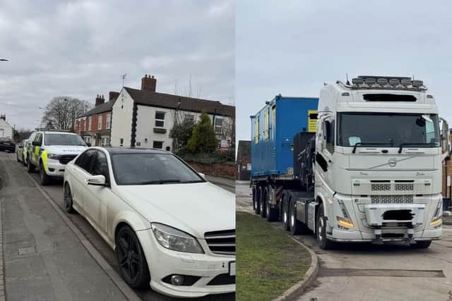This morning (Friday February 14), various units, including Roads Policing, Dogs and Firearms, were in the area in reports to a suspicious vehicle and the attempted theft of tools.