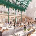 Artist impressions showing how Doncaster’s iconic and historic Corn Exchange will be restored to its former glory in a multi-million pound makeover, following a successful funding bid to the Levelling Up Fund. Credit: Group Ginger.