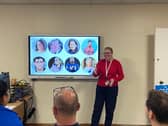 Suzanne Rodgers, BSL Tutor at Doncaster Deaf Trust, giving BSL training at a previous event.
