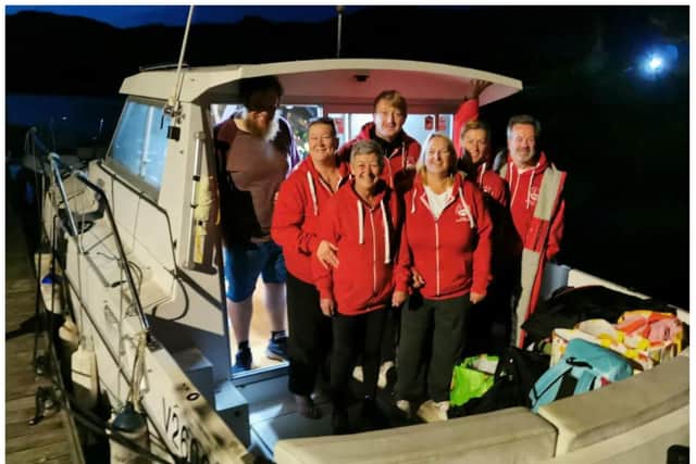 The family took on a charity swimming challenge across Loch Ness.