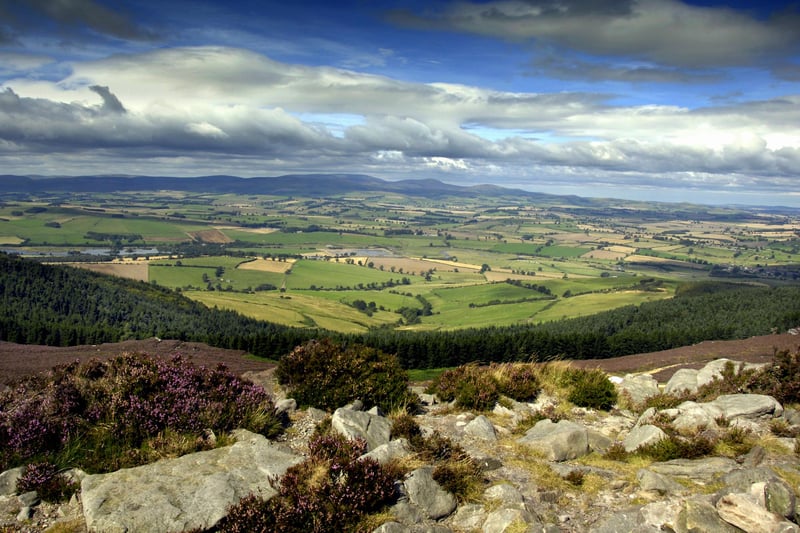 The Cheviots dominate many Northumberland views and here they are seen from the Simonside hills.