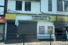 Heron Foods in Woodlands was badly damaged by fire.