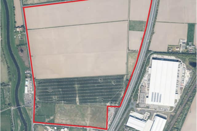 The huge new development will sit alongside the M18 at Thorne.